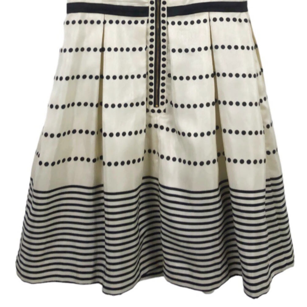 Taylor Fit & Flare Ivory & Black Dress Size 6 - Picture 13 of 16